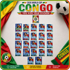 2026 100% Authentic Panini FIFA World Cup Congo DR Stickers Team — You Pick picture
