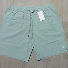 FREE FLY Mens L LARGE SHORTS ANDROS OCEAN MIST GREEN STRETCH FISHING TRUNK SWIM picture