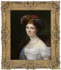 Hand Painted Classical Oil Painting Lady with Jeweled Art Canvas Vintage Style picture