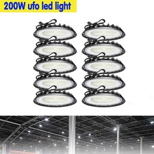 10 Pack 200W UFO Led High Bay Light Commercial Industrial Warehouse Shop Light picture
