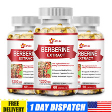 3 Packs Berberine 1200mg High Absorption For Blood Sugar Immune 3 Months Supply picture