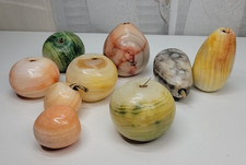 9 VTG MCM Alabaster Marble Stone Faux Fruits picture