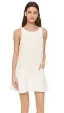 BB Dakota Women's Raven Tank Dress with Patch Pockets, Dirty White Size M picture