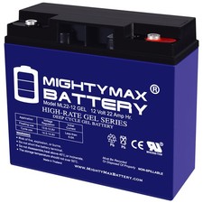 Mighty Max 12V 22AH GEL Battery Replaces Jump N Carry JNC105, JNC110, JNC1224 picture