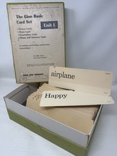 Vintage 1957 Ginn Basic Card Set Unit 1 - Flash Cards Readers Primers picture