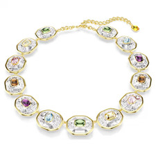 Swarovski Chroma Tennis necklace Octagonal cut, streamer color picture