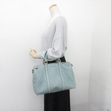 Gucci Mini Boston Bag Gucci Shima Gucci Sima Leather 265697 Light Blue Auth picture