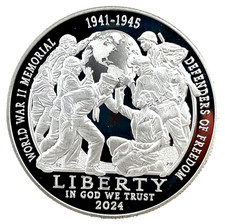 2024-P Greatest Generation Commemorative 90% Silver PROOF $1 Dollar U.S picture