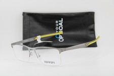 NEW FERRARI FZ 7003 110 GUNMETAL YELLOW AUTHENTIC EYEGLASSES 55-17 picture