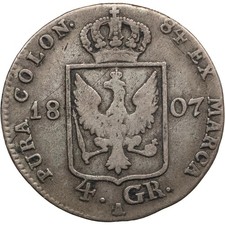 1807 A 4 Groschen Prussia Frederick William III Coin Berlin Mint (MO4226-) picture