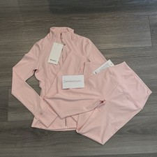 Lululemon Women's 2 Pc Set Pink Jacket and Leggings Size 2 - NEXT DAY SHIP picture