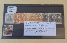 Germany 1916 German Empire Deutsches Reich Unshaded Background Cat £37.85 picture