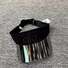 AIo Yoga Style Airlift Solar Visor Hat Black Womens Sun Cap One Size NWT Sport picture