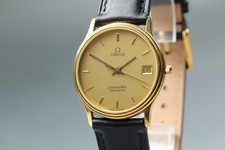 Vintage 1984 OMEGA Seamaster Quartz Cal.1432 Gold 32mm Men's Watch From JAPAN picture