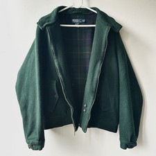Vintage Polo Ralph Lauren Wool Harrington Flannel Lined Full Zip Jacket picture
