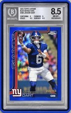 2025 Topps Chrome Rookies Jaxson Dart (RC) Blue Refractor #306 /150 picture