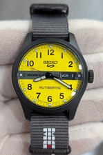 *BRAND NEW* Seiko 5 Honda Limited Ed. MOTOCOMPO Yellow Dial Men's Watch HDB010 picture