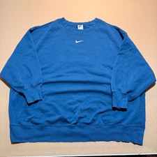 Vintage Nike Sweatshirt 4X Blue Excellent Center Swoosh Crewneck Pullover picture