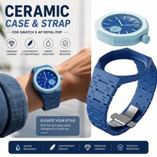 Bioceramics Strap+Case Mod Kit for Swatch X AP Royal POP Ceramic Band Cover picture