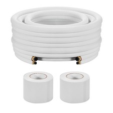 VEVOR 100ft Mini Split Line Set, 1/4” & 1/2” OD Insulated AC Copper Tubing picture