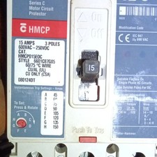 Cutler-Hammer HMCP015E0C Motor Circuit Protector 15A 3-Pole 600VAC/250VDC picture