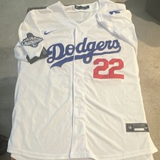 Nike Los Angeles Dodgers Clayton Kershaw #22 MLB Jersey Mens XL White Blue Red picture