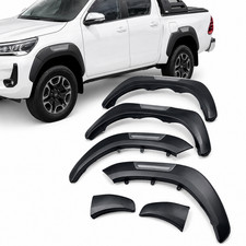 6Pcs Black Fender Flares Wheel Arch Trim Fits Toyota Hilux Revo 2014‑2025 picture