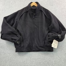 VTG 80s MIRAGE Wool Bomber Jacket Womens Black Deadstock NWT Woolmark Small RARE picture