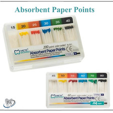 Dental Meta Absorbent Paper Points Sterilized Taper 0.4 / 0.6 Sizes 15 -80, 60Bx picture