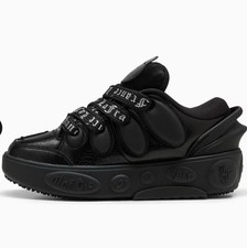 PUMA La France “Written in Chrome” Black Low Top Lace-Up Athletic Sneakers picture