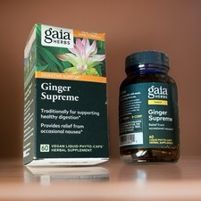 Gaia Herbs Ginger Supreme 120 Vegan Phyto Caps Digestive Support, Exp: 2027/28+ picture