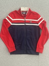 Vintage FILA Track Jacket Red Striped Full Zip Tony Sopranos Borg Men’s Medium picture