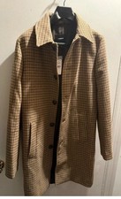 NWOT Express Men's Plaid Wool-Blend Button-Front Topcoat JW7 Plaid 21 -sz Small picture