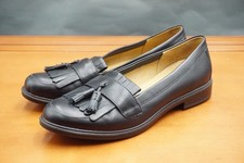 Hotter Hamlet Std Shoes Womens Size 9 Black Leather Loafer Slip On Comfort picture