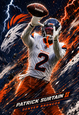 Patrick Surtain II Denver Broncos Canvas Poster NFL Football Bar Gift Man Cave picture