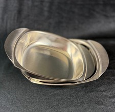 2 Vintage Cultura Sweden 18 8 Stainless Steel Dishes Bowls Meal Prep Dishwasher picture