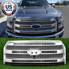 For 2015-2017 Ford F-150 Platinum Brushed Satin Front Bumper Grille FL3Z-8200-UA picture