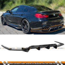 V Style Carbon Fiber Rear Diffuser W/ Extension For 2012-2018 BMW F06 F12 F13 M6 picture