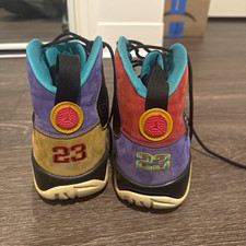 Jordan Air Jordan 9 retro Colorblock Mid-Top Leather Basketball Sneakers picture
