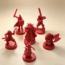 6pcs Mentor Dwarf Knight Rogue Hero Warriors Heroquest Board Game Minis Toy picture