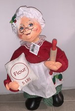ANNALEE 18in Jinglebell Baker Mrs. Santa Claus Decoration NWT Christmas Kitchen picture