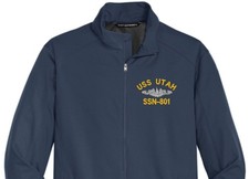 USS UTAH SSN-801 Soft Shell Jacket.  New.  U.S. Navy. DOLPHINS picture