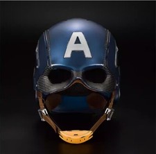 US Stock Marvel Captain America Helmet 1/1 Wearable Mask Collection Cosplay Prop picture