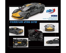 BBR Models Ferrari 296 GTB Assetto Fiorano Grigio Scuro Grey 1/64 picture