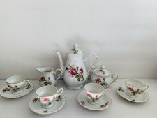 Vintage 1950's Ucagco Moss Rose Porcelain Tea Set Japan picture