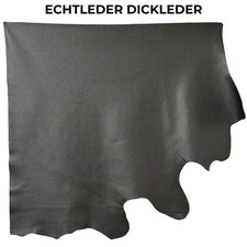 LEDER-KLAUS Genuine Leather Upholstery Leather Black Rough Grain 1/4 Hide picture