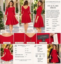 New Anthropology dress Size Small picture