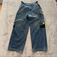 Vintage Kikai Machine 32 Denim Blue Y2K Pants Baggy Grunge Rave Kikwear Jeans picture