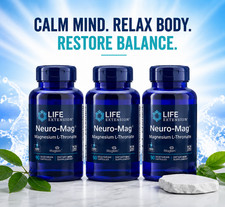 3 PACK Neuro-Mag Magnesium L-Threonate from 2000 mg Magtein - Life Extension US picture