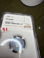 Stunning Electric Blue Toner 1895 Indian Cent NGC PF64BN. Item No 93 picture